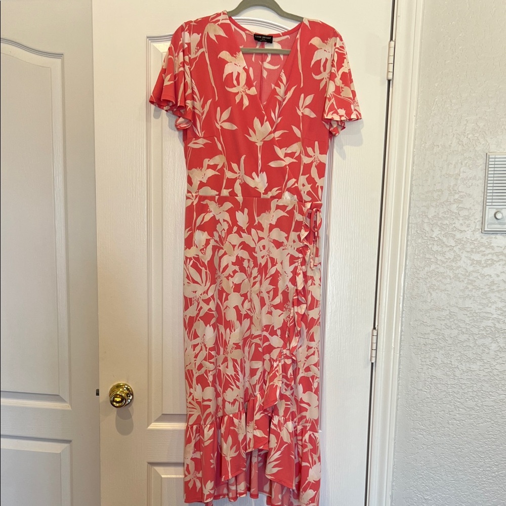 Lane Bryant Floral Pink Dress Size 10/12